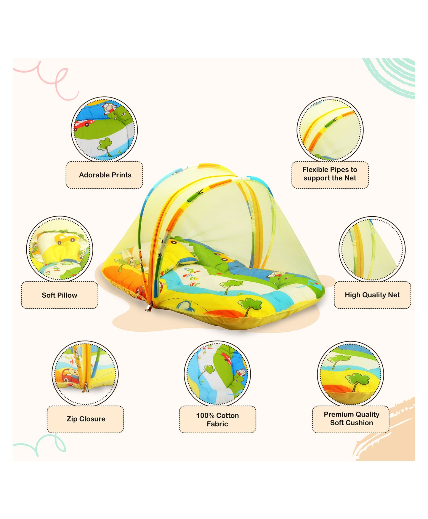 The perfect practical solution that makes your and your babbies sleep a whole lot easier with this bedding set for new born
