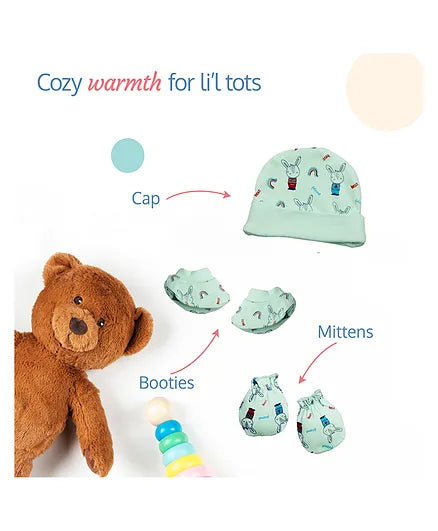 baby kit with caps booties and mittens