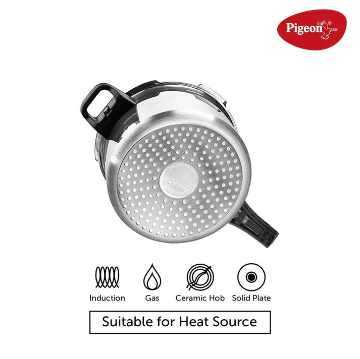 Pigeon inox Stainless Steel Pressure Cooker with outer lid 3 Litres SKU14044