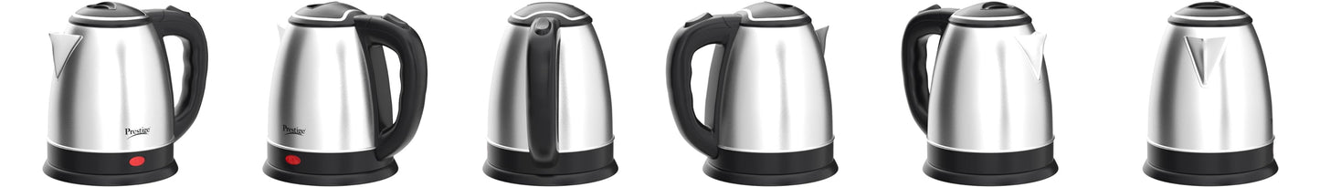 Prestige Electric Kettle Automatic Cut off Stainless Steel Silver Black Kettle