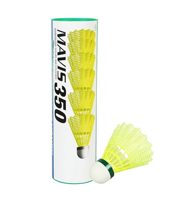 Yonex Mavis 350 Green Cap Nylon Shuttlecock (Yellow) SKU220157