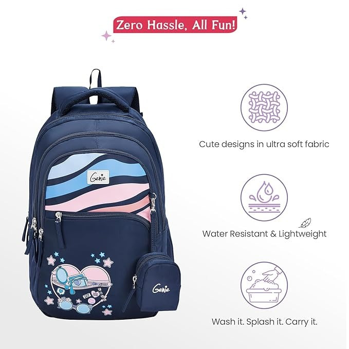 Genie Staright School Backpack for Girls SKU25511