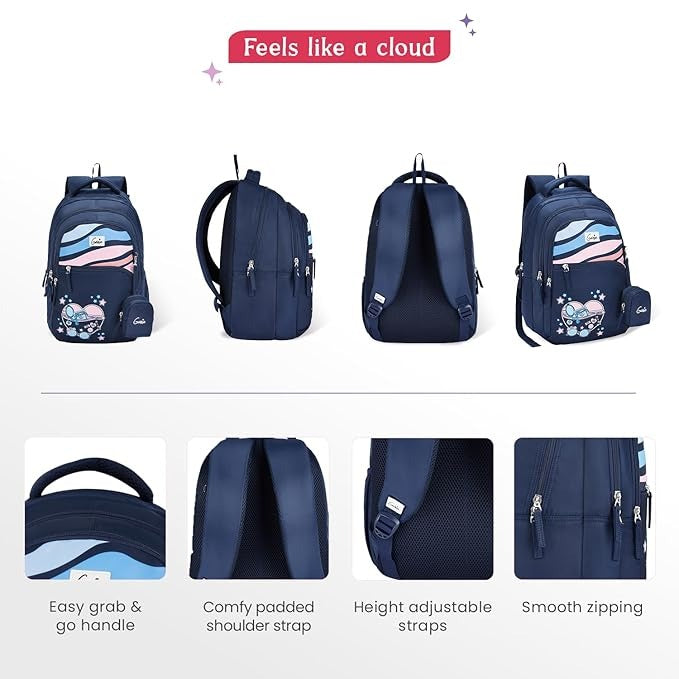 Genie Staright School Backpack for Girls SKU25511