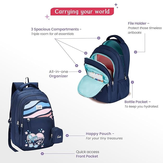 Genie Staright School Backpack for Girls SKU25511