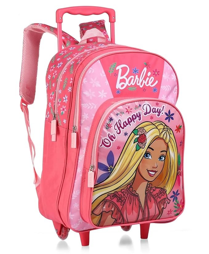 Striders Barbie 18 Inch Trolley School Bag for Girls SKUMAT116