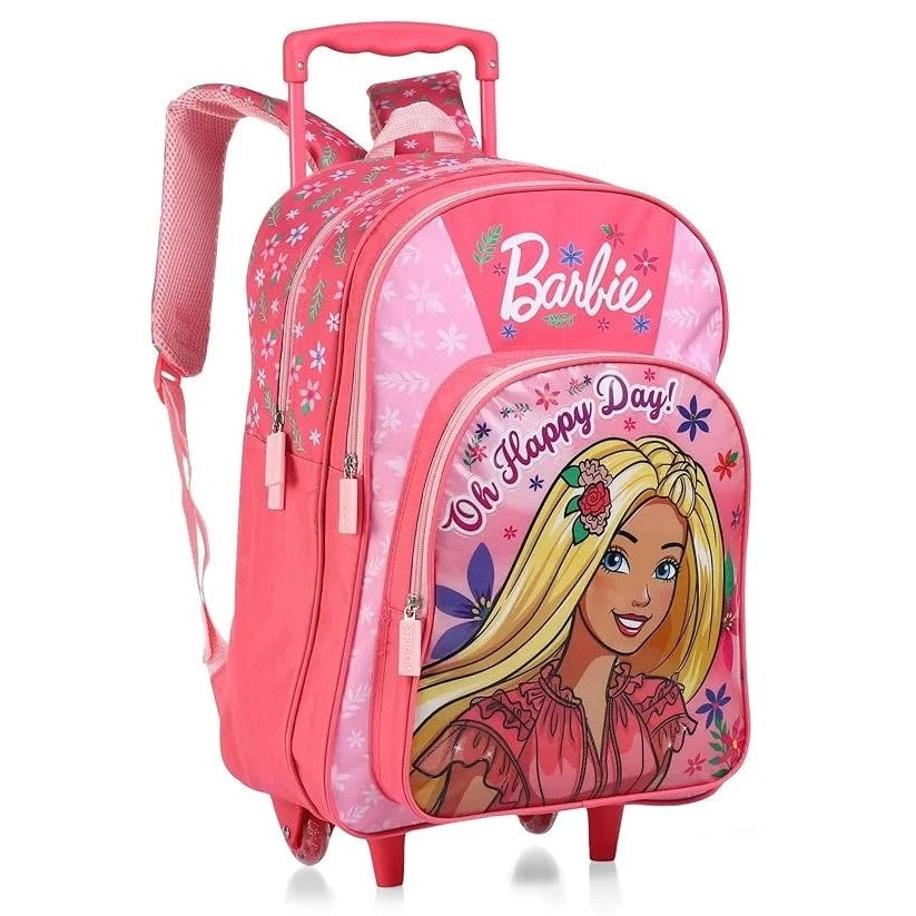 Striders Barbie 18 Inch Trolley School Bag for Girls SKUMAT116