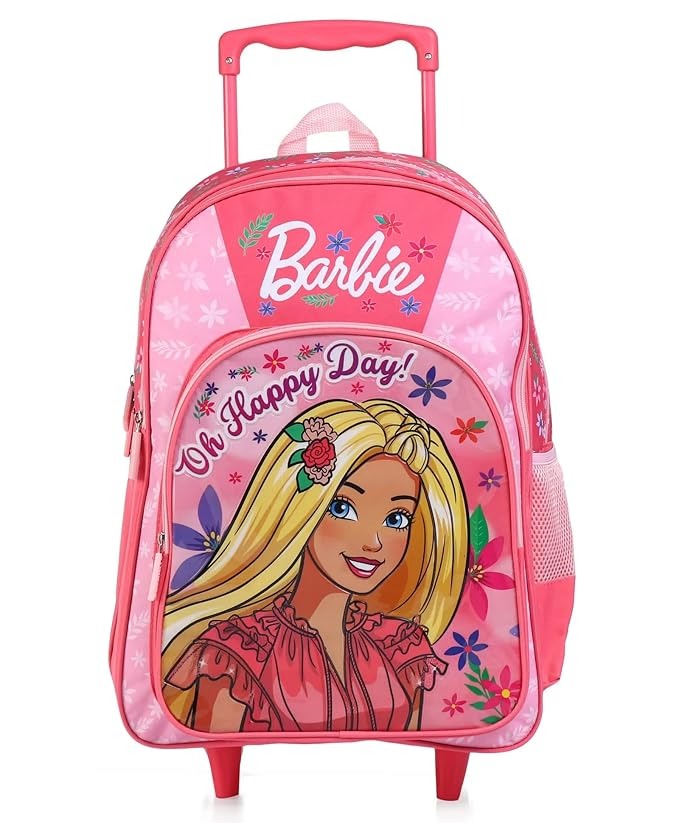 Striders Barbie 18 Inch Trolley School Bag for Girls SKUMAT116