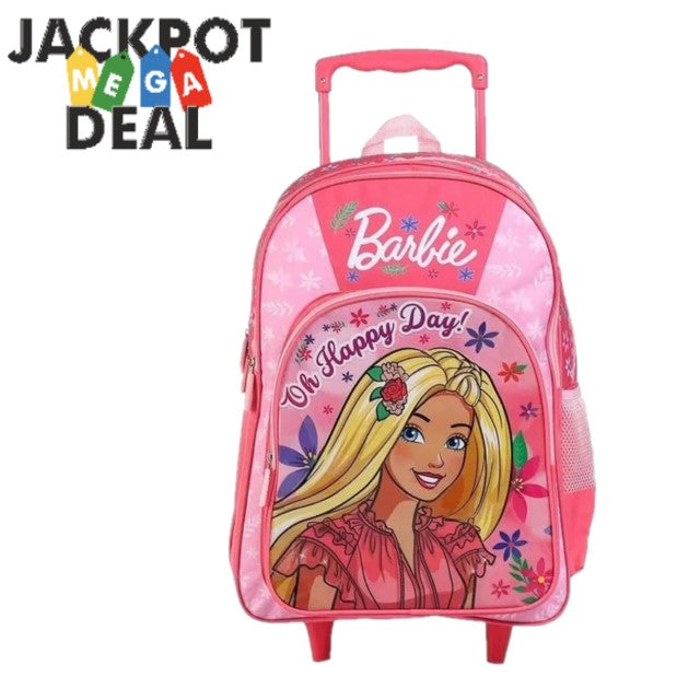 Striders Barbie 18 Inch Trolley School Bag for Girls SKUMAT116