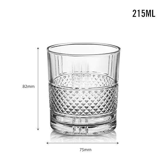 Cello brilliant glass tumblers set of 6 pcs 215 ml SKU22015