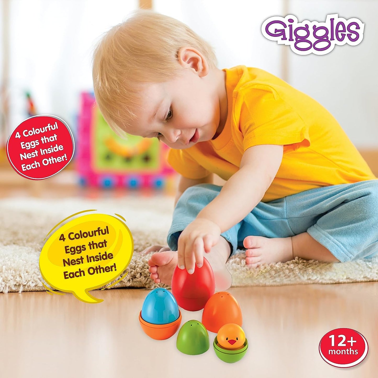 giggles Plastic Eggs Nesting Toy