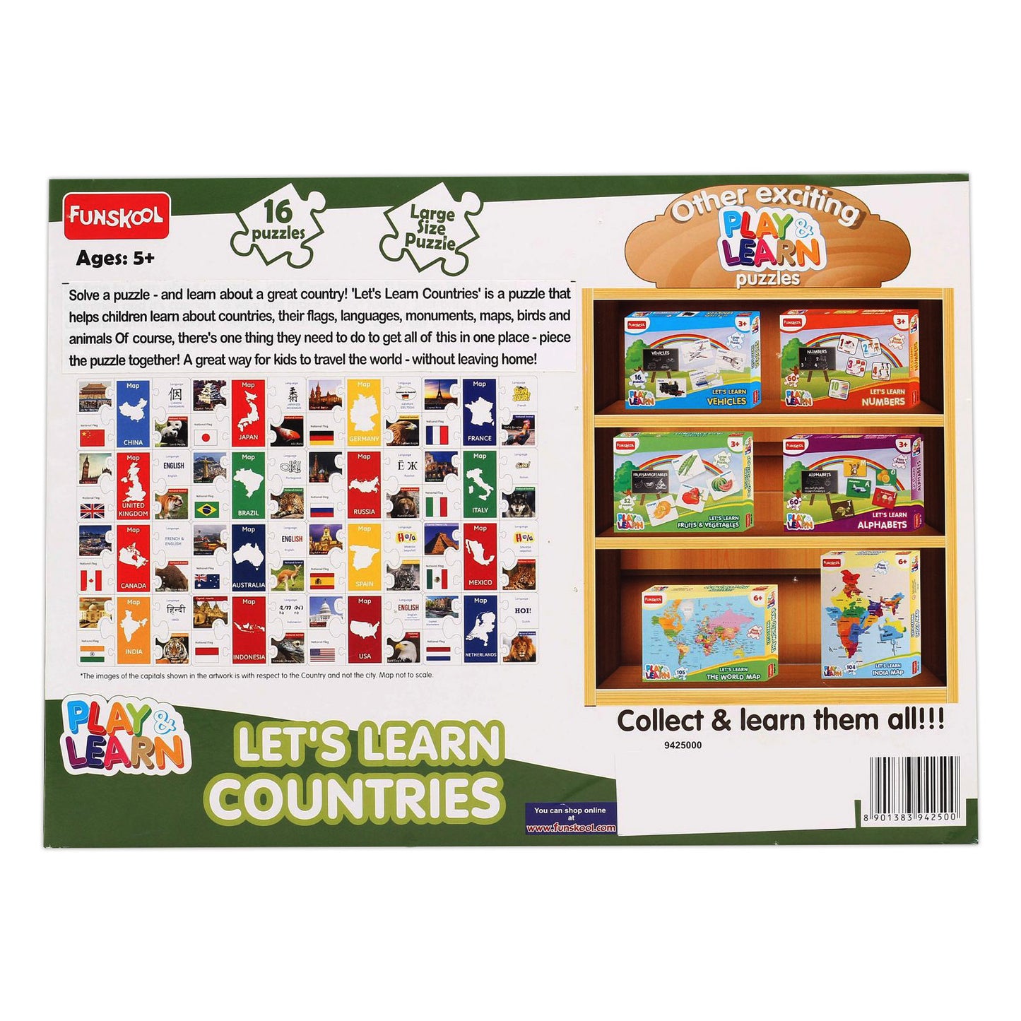 Funskool countries 16 puzzles