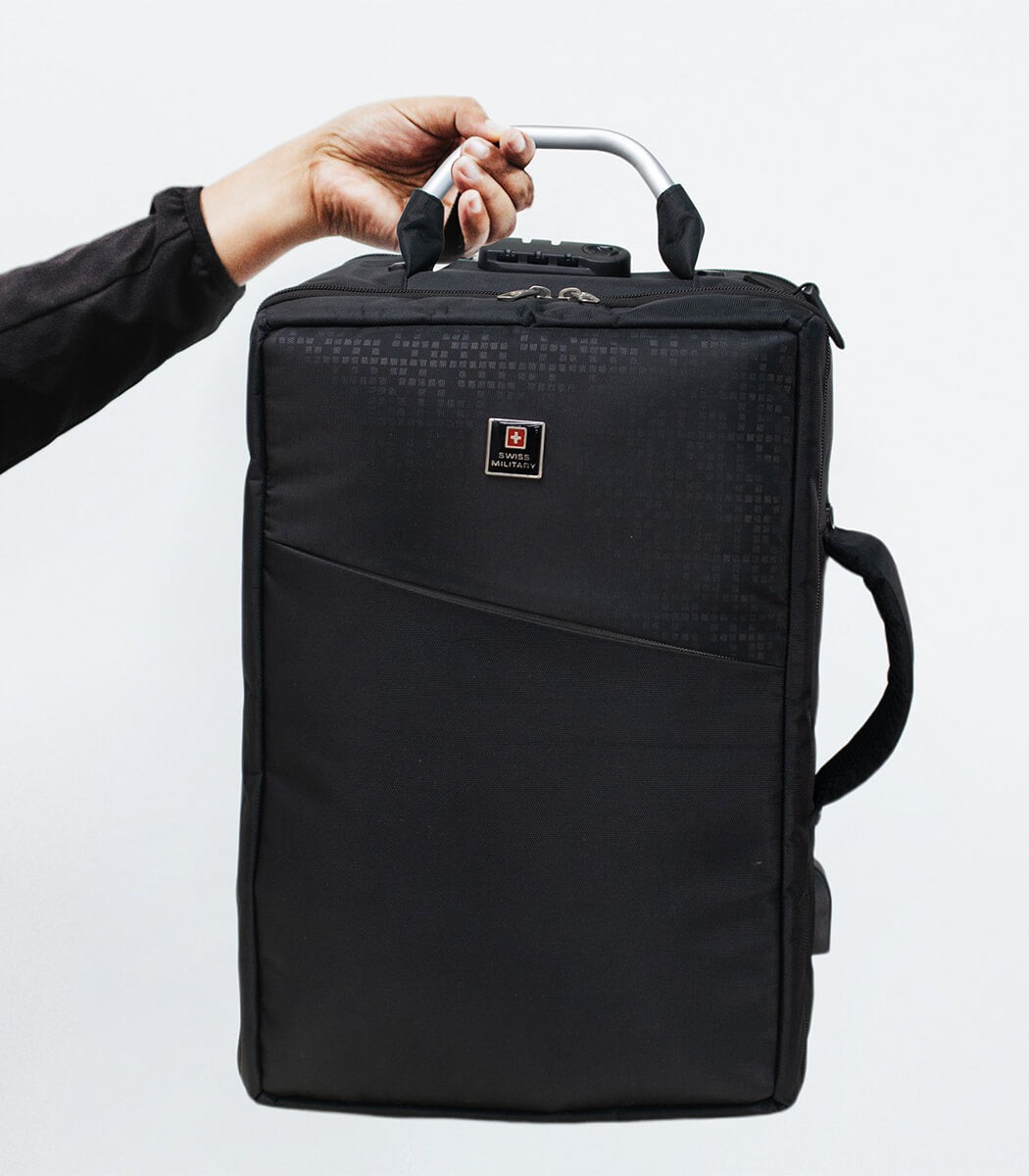 Swiss Military Sling Bag, Black, Laptop Backpack,Notebook Compartment.Zipper Accessories Pocket. ,Adjustable Backpack Straps