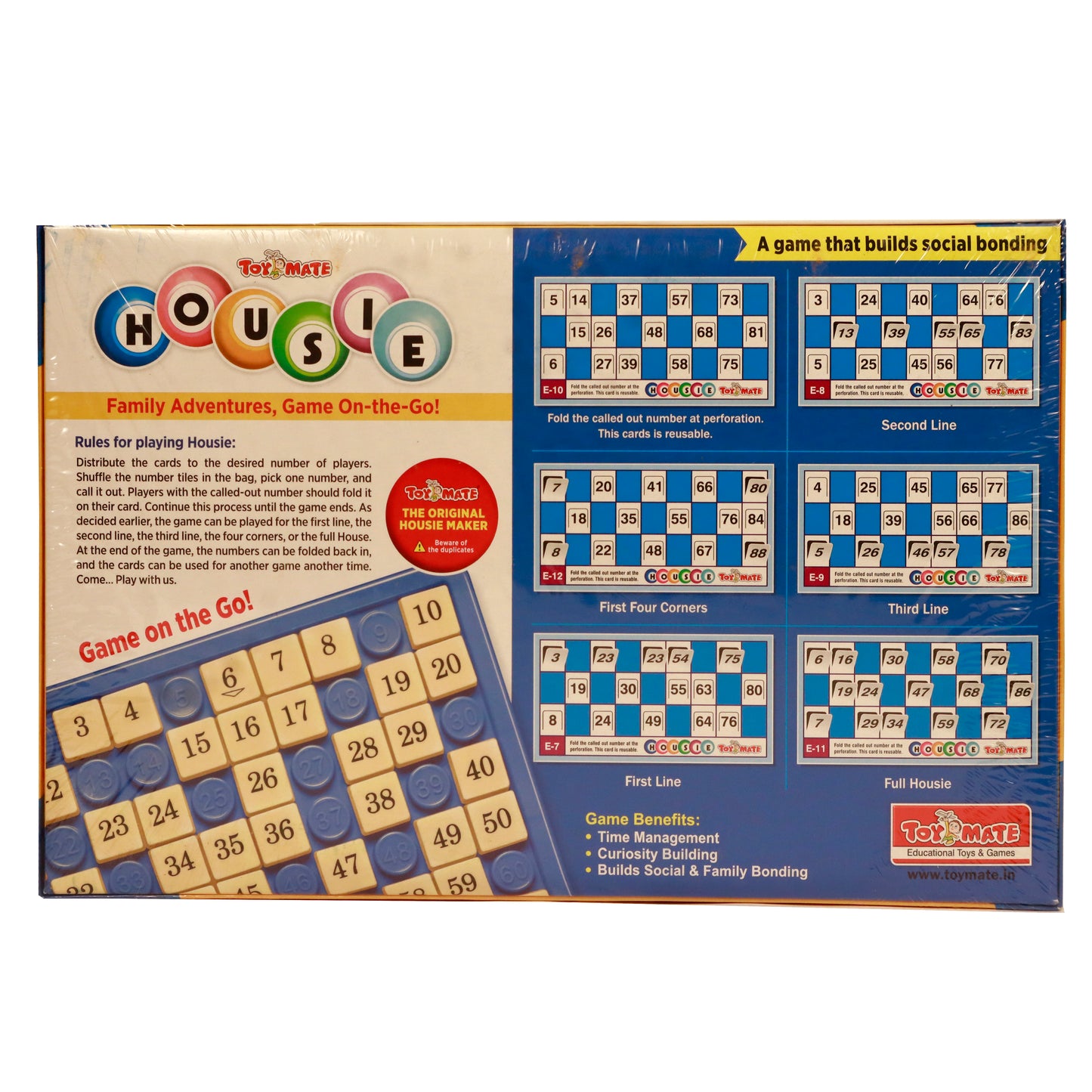 Toymate HOUSIE With 48 Reusable Cards SKUTM52-02 Age 5 plus