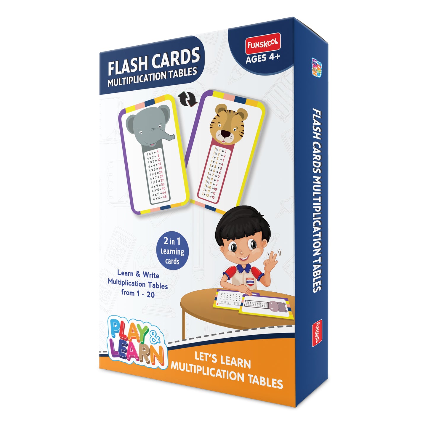 Funskool flash cards multiplication tables for kids