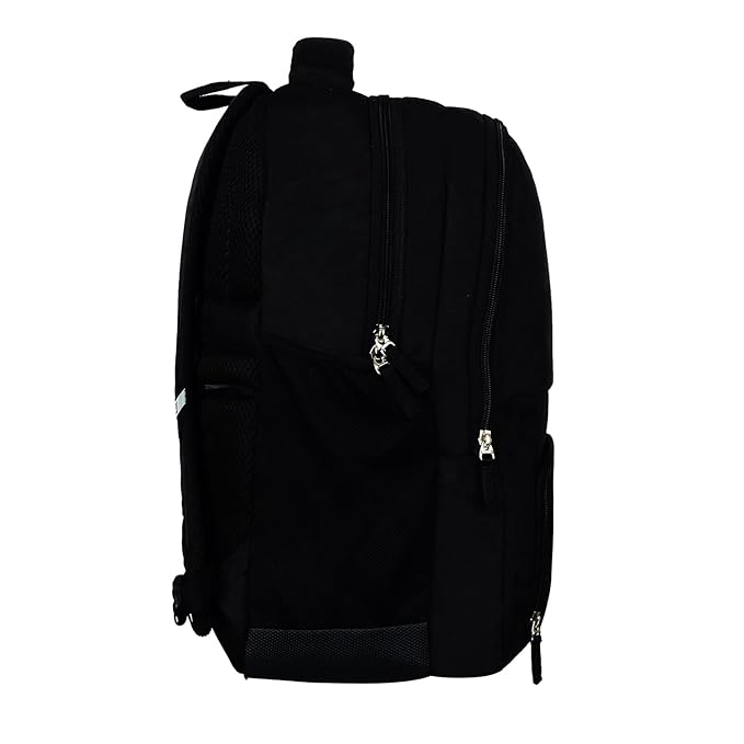 RADG BAG Stellar Unisex Nylon Polyester Backpack | Spacious Multi-Compartment Bag with Rain cover | Lightweight | Ideal for professional| Durable Backpack (Black)