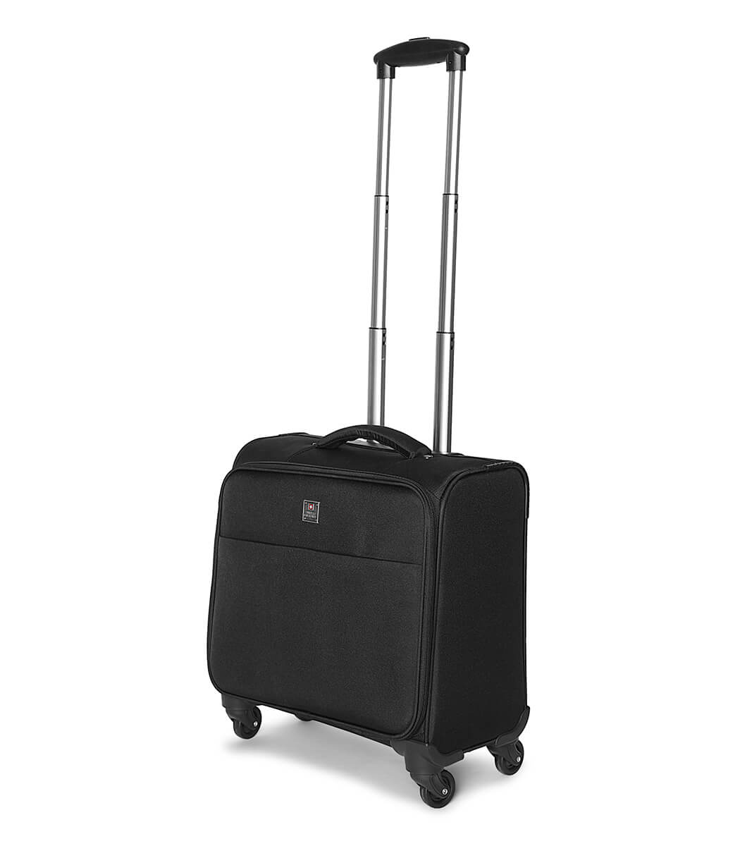 the Trooper 24 cm Soft Trolley Cabin Laptop Bag your perfect travel companion This sleek and durable bag is equipped with a 3 dial lock for added security