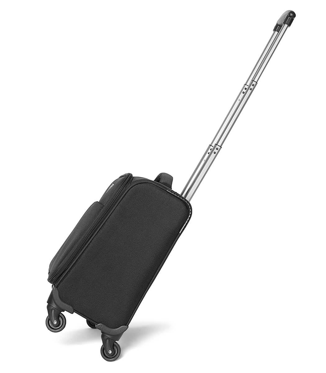 the Trooper 24 cm Soft Trolley Cabin Laptop Bag your perfect travel companion This sleek and durable bag is equipped with a 3 dial lock for added security