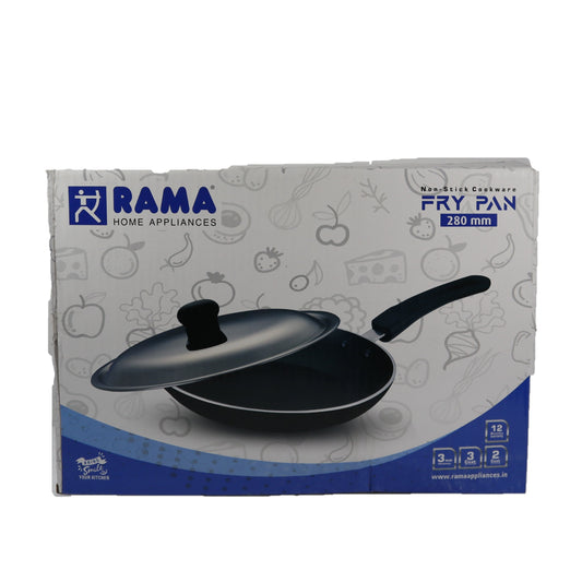 R RAMA Non Stick Fry Pan with Lid 280mm - Premium Cookware