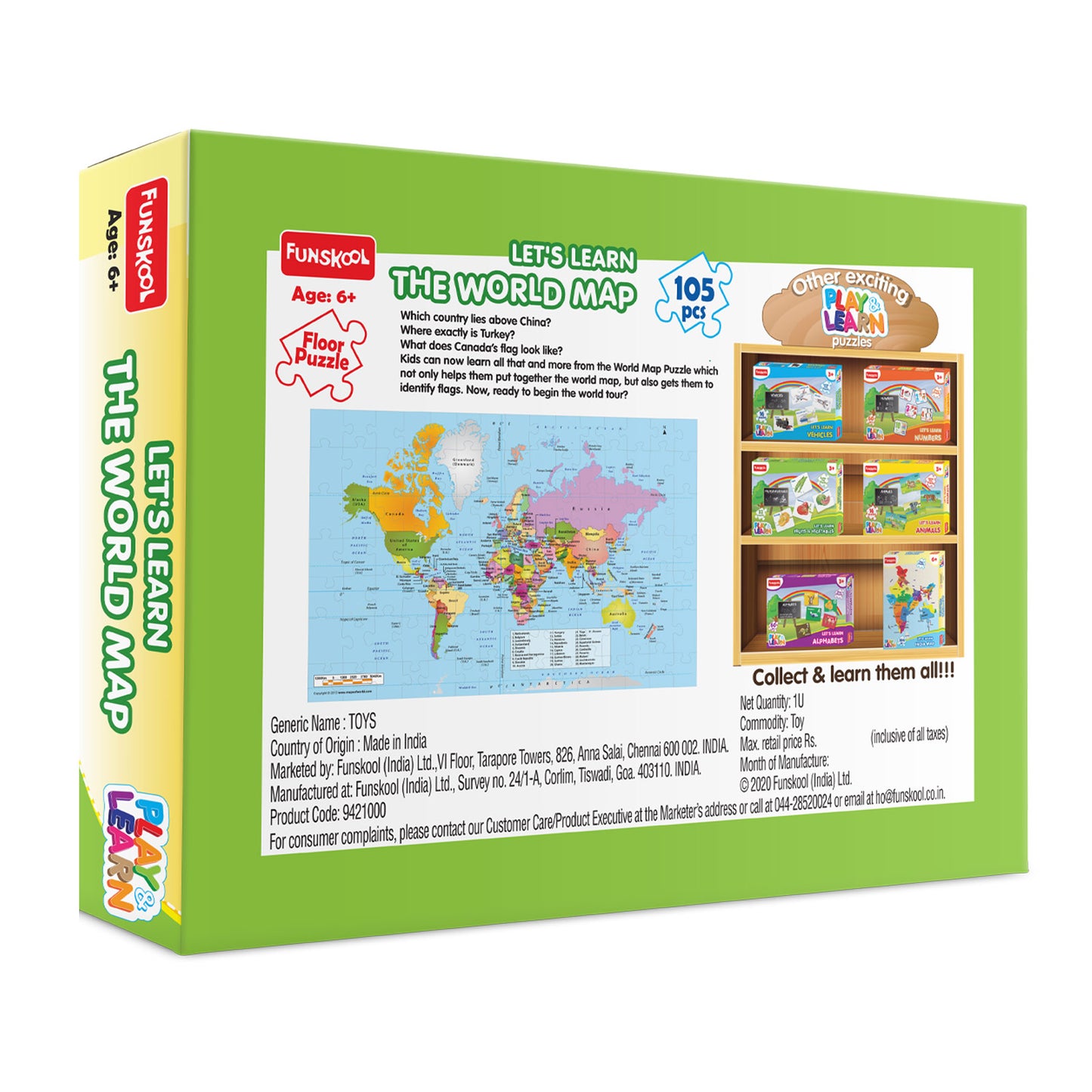 funskool the world map puzzle for kids