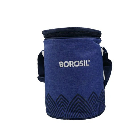 Borosil Mealbox Glass Microwable Lunch box set of 3pcs Round 400ml SKU8790