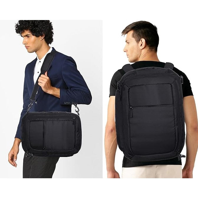 RADG BAG Briefpack Backpack | Spacious Multi-Compartment Bag 3 IN 1 USE | Lightweight | Ideal for professionals | Durable Daily Backpack (Black)