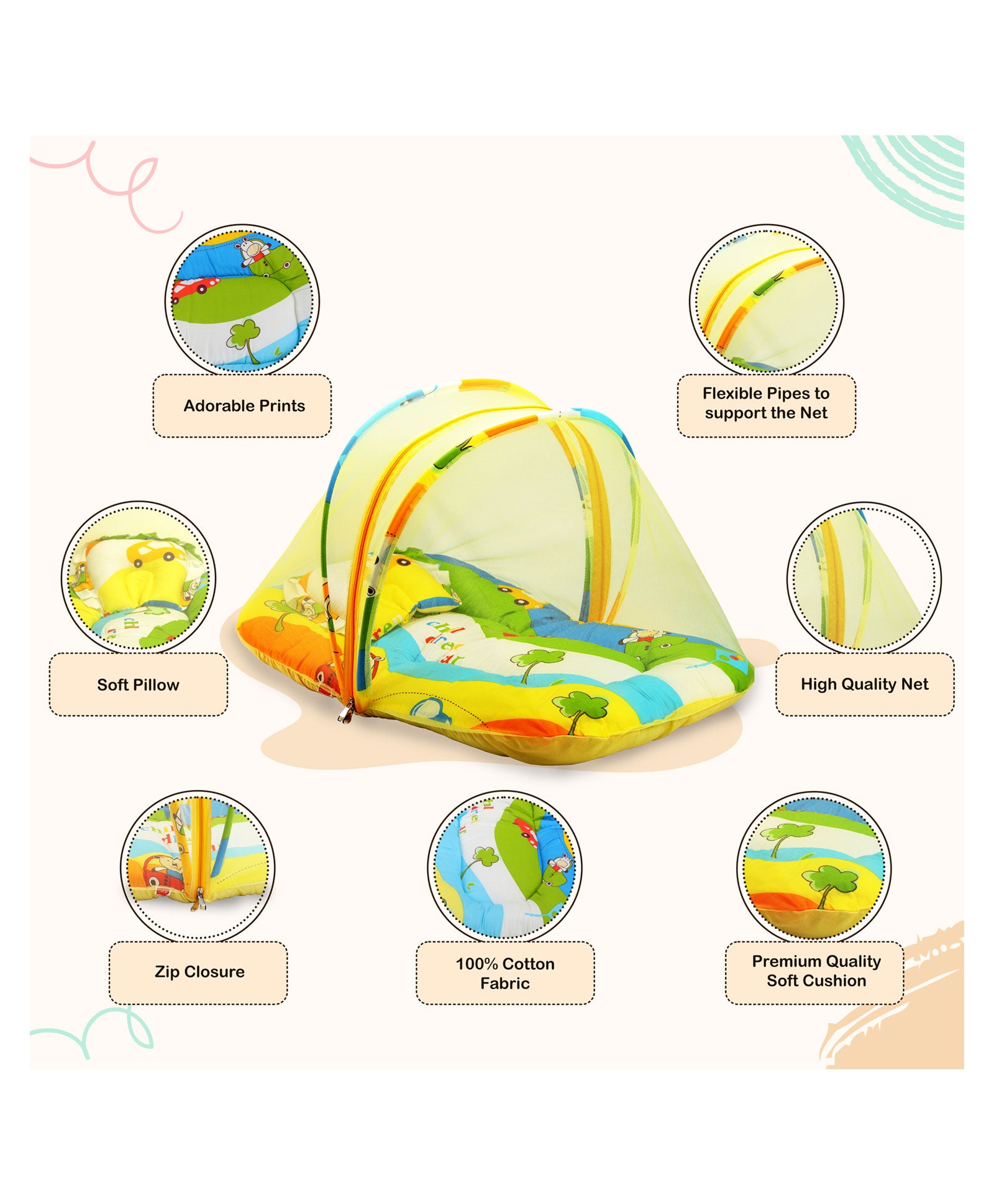 The perfect practical solution that makes your and your babbies sleep a whole lot easier with this bedding set for new born