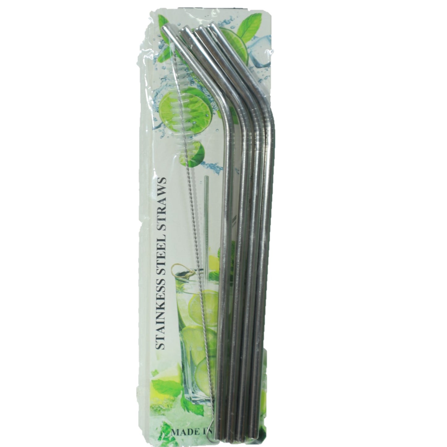 4 pieces  Straw with cleaning Brush