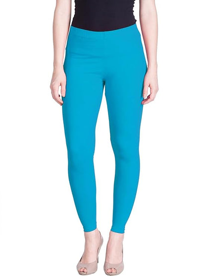 Lyra Women's Ankle  Length  Legging L-164(AQUA MARINA)