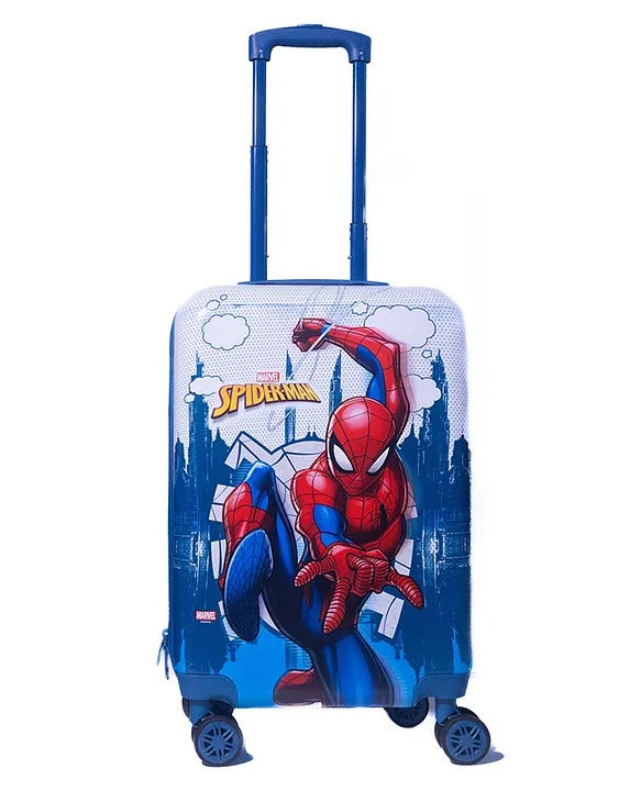 (ITN) Spiderman  Kids Travel Luggage Bags For Kids Trolley Bag With Wheels (20 Inches - Multicolor) SKUSTMVL150