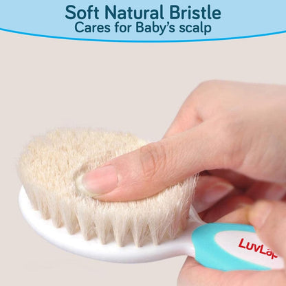 baby hair brush with soft natural bristle