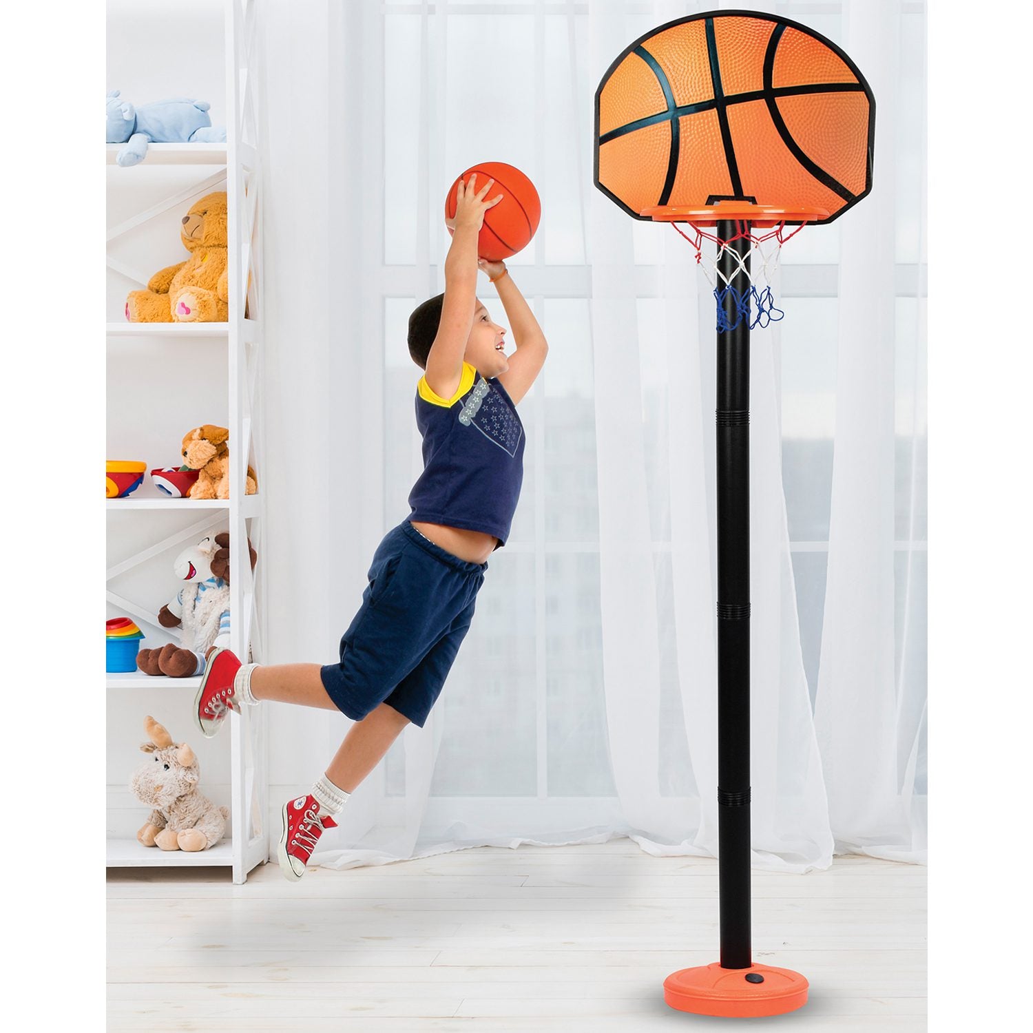 2 IN 1 Basket ball Adjustable for growing kids