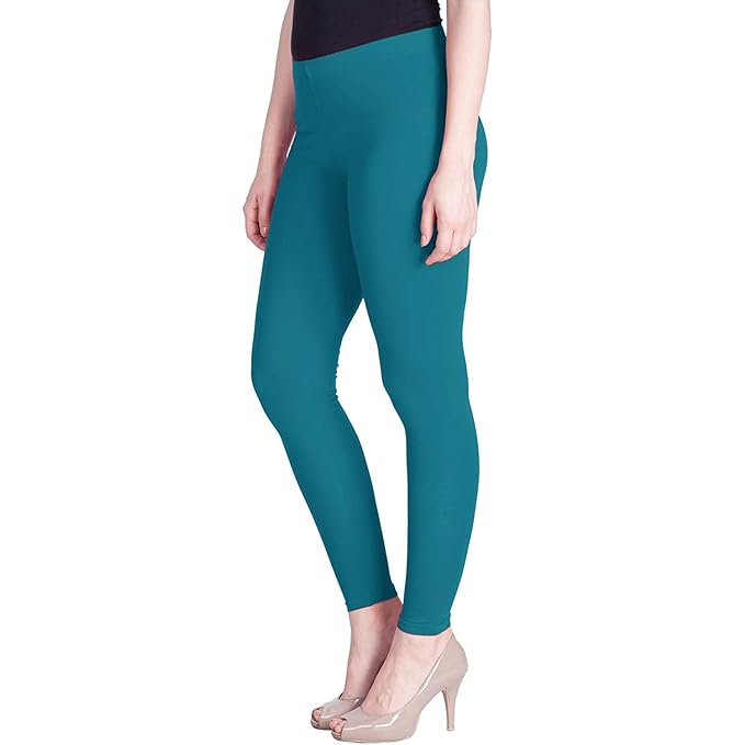 Lyra Women's Ankle Length Leggings L-111(AQUA BLUE)