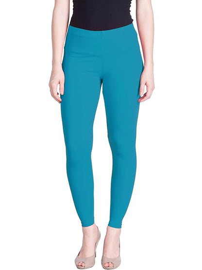 Lyra Women's Ankle Length Leggings L-52 (BLUE CORACAO)