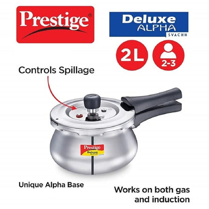  Prestige Svachh Alpha Handi is designed to make cooking easier and cleaner With its deep lid for spillage control