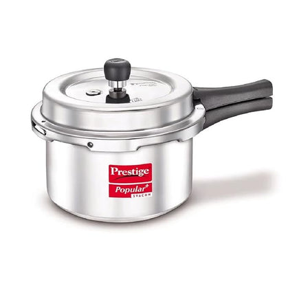  Prestige Popular Plus Pressure Cooker Made of virgin aluminium it works on both gas and induction cooktops The outer lid design and 2 L