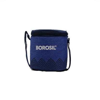 Borosil  Lunchbox  | Set of 2 (400ml Each) | Borosilicate Glass, Round | Microwave Safe, Leak Proof SKU0986 (ITN)