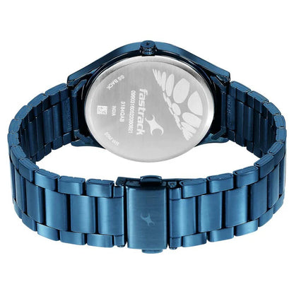 FastTrack NR3184QM01 STYLE UP BLUE DIAL STAINLESS STEEL STRAP WATCH