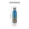 Borosil  Vacuum Flask Water Bottle ,(Blue) SKU220171 (ITN)