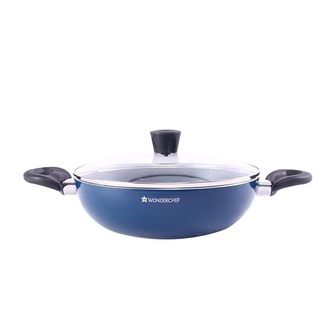  Wonderchef Galaxy Blue color  Kadhai with lid