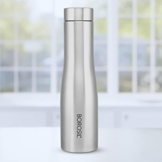 Borosil Swan Stainless Steel 1 Litre Water Bottle For Home & Office