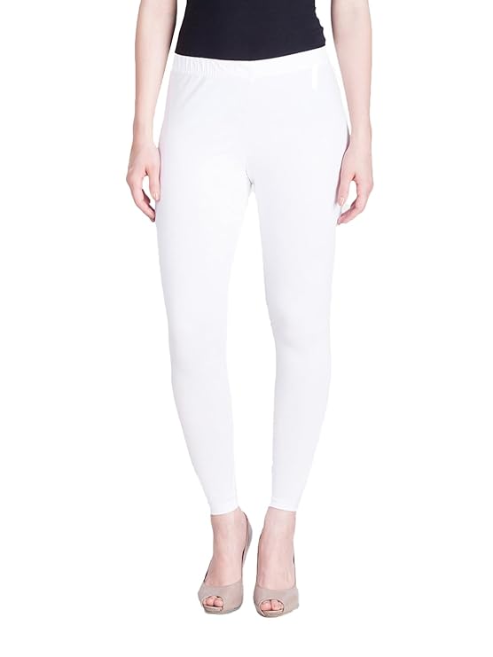 Lyra Women's Stretch Ankle length Leggings (White)