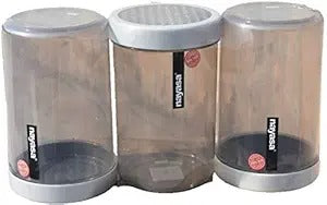 (ITN) NAYASA SUPERPLAST RETRO storage container 1500 ML GREY & BROWN SKU057336