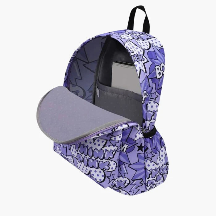 Gennie grace, purple, backpack for girls, laptop and college bag ,Polyester Fabric