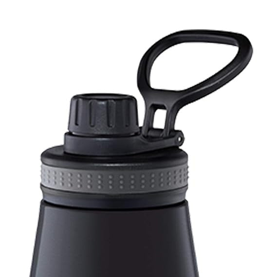 Flask Water Bottle, 600 ML, Black