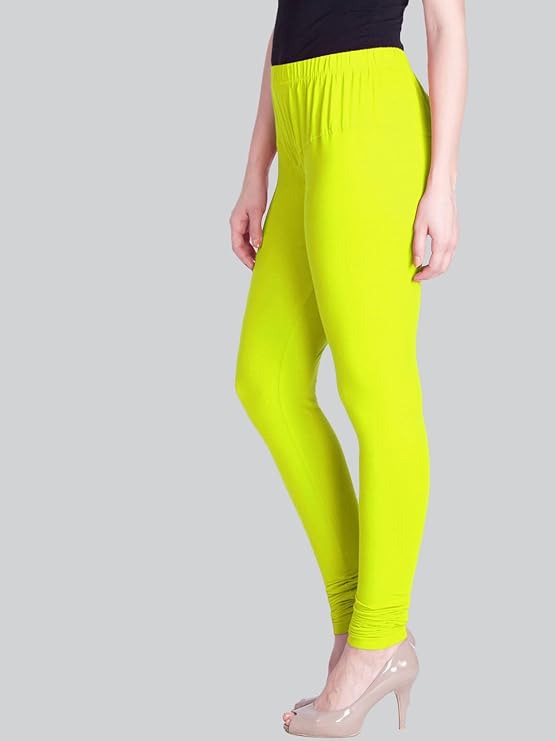 Lyra Women's Slim Fit Hosiery Churidar  Leggings (NEON LEMON)