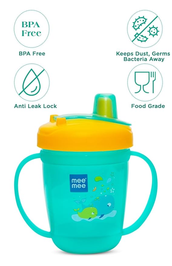 green and yellow color feeding bottle