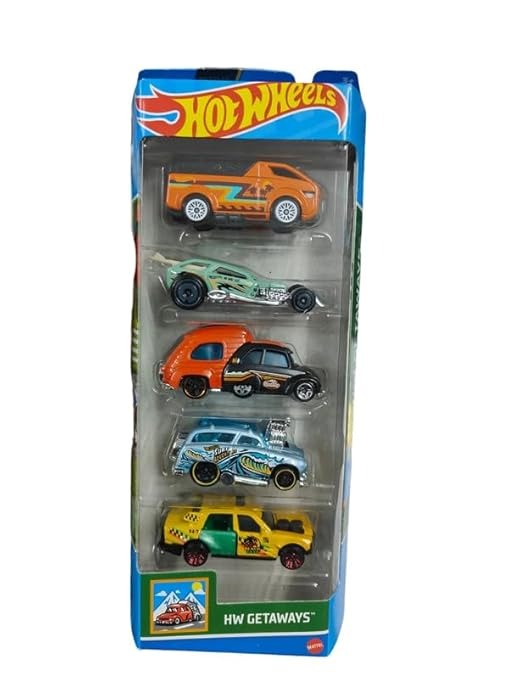 (ITN) Hot Wheels Car 2024 HW Getaways Pack of 5 SKUHTV46