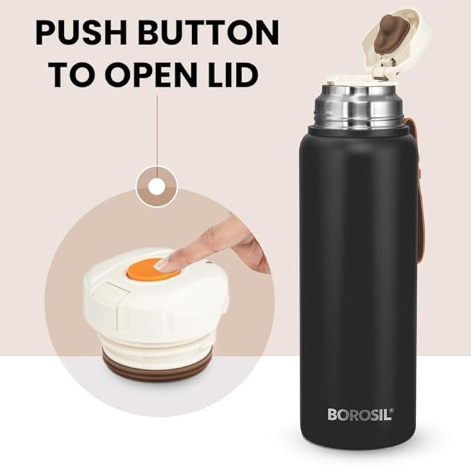 vacuum bottle with push button