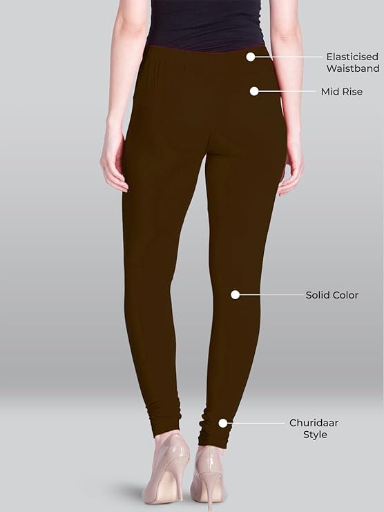 Lyra Women Bottom Churidar  Legging L-08(Brown)