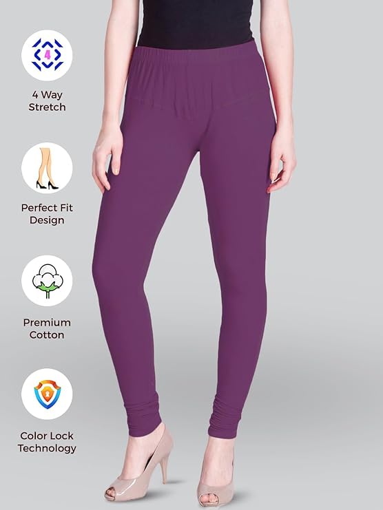 Lyra Women Bottom churidar legging (Pure purple)